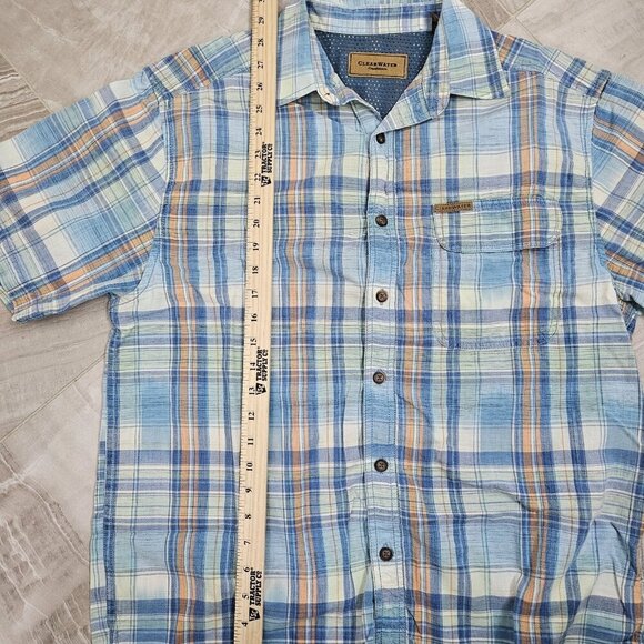 Clear Water Outfitters 100% Cotton XL Short Sleeve Button Front Casual Shirt - Picture 9 of 9
